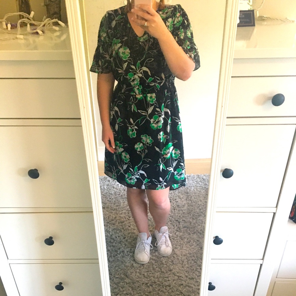 A-line floral dress